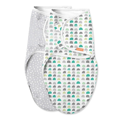 SwaddleMe Luxe Easy Change Swaddle - Small/Medium, 2 Pack, Gum Drops, 0-3 Months (58763)...