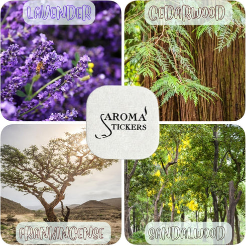 AROMA STICKERS® Original Blend Relax - 100% Natural Essential Oil Scented Mask Sticker Diffuser for Personal Space - Pillows & Eye Mask - Aromathe...