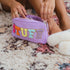 Fablinks Pink Nylon Cosmetic Bag with Chenille Letter Patches...