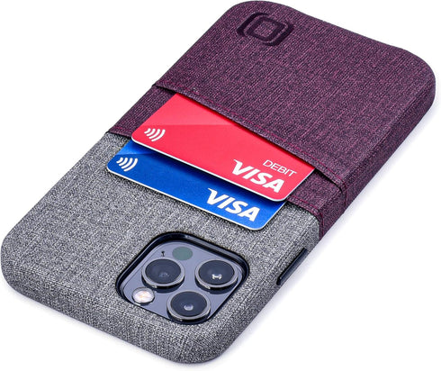 Dockem Wallet Case for iPhone 12 & iPhone 12 Pro: Built-in Metal Plate for Magnetic Mounting & 2 Credit Card Holders: 6.1" Luxe M2, Canvas Style S...