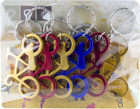 SWATOM Bicycle Bottle Opener with Keychain Key Tag Chain Ring Accessories 6PCS…...