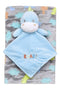 Baby Starters 2-Piece Snuggle Buddy Toy Rattle and Plush Baby Blanket Gift Set for Newborns and New Moms (Blue Camo, Dino, 30"x34")...