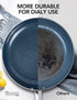MICHELANGELO Small Frying Pan - 8 Inch Nonstick Frying Pan with Lid, Non-Toxic Omelette Pan with Stainless Handle, Nonstick Skillet, Blue-Ceramic...