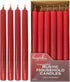 Hyoola 10 Inch Dinner Candles - 12 Pack - Red Tall Unscented Rustic Long Burning Candle Sticks...