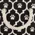 Bone Dry Pet Storage Collection Lattice Paw Print, Small Rectangle, Black...