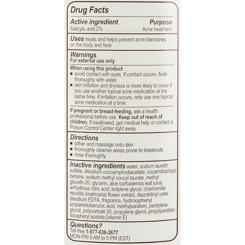 pHisoderm Anti-Blemish Body Wash for Acne, 10 fl oz Bottle...