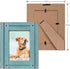 Prinz Homestead 5 x 7 Blue Distressed Wood Frame, Coastal Decor Hand-Distressed Wood Rustic Picture Frame, Two-Way Easel, Can Be Wall-Mounted, 8.2...