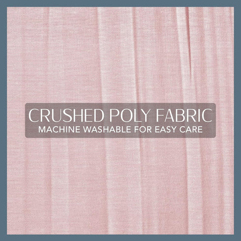 Elrene Home Fashions Jolie Crushed Semi-Sheer Window Curtain, Adjustable Tie-Top Single Panel, 52" x 84" (1 Panel), Blush...
