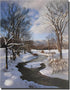 Scenery Winter Stream with Snow Landscape Wall Decor Art Print Poster (16x20)...