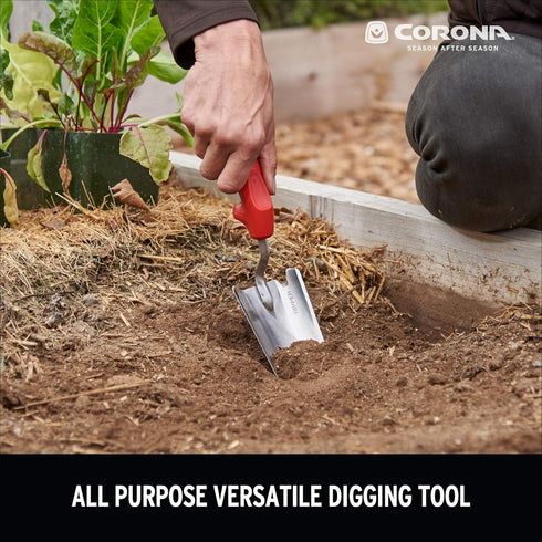 Corona CT 3314 Premium Stainless Steel ComfortGEL Garden Trowel, 13.5" Overall Length, Handle Length 7", Red...