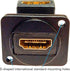 HDMI Right Angle D Type Panel Mount Adapter Connector Extender Socket Series D-Type HDMI Coupler Female to Female Glod Plated Connector with Screw...