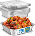 8x8 Disposable Aluminum Pans With Lids - 10 Pack Foil Pans For Cooking, Baking Cakes, Roasting & Homemade Breads - Disposable Food Containers With...