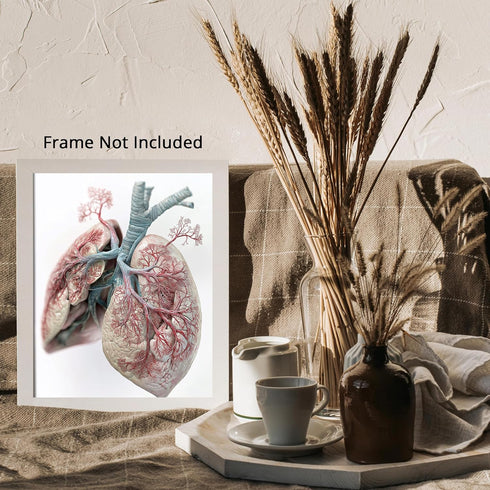 Posterizer 1 pcs-detailed anatomical illustration of the human lungs 3-Teachers & Classrooms-Abstract & Modern Art-School and classroom art- unfra...