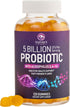 Nature’s Acidophilus Probiotics for Women & Men Gummies, 5 Billion CFU, 6 Strains, Daily Probiotic Supplement Gummy to Support Digestive Health, N...