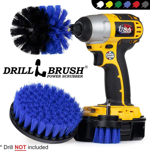 Kayak - Cleaning Supplies - Drill Brush - Boat Accessories - Hull, Deck, Fiberglass, Gel Coat, Carpet, Seats - Spin Brush Kit - Pond Scum, Oily Re...