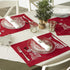 DII Embroidered Holiday Table Décor Collection Christmas Kitchen, Snowman Placemat Set, 13x19, Red, 4 Piece...