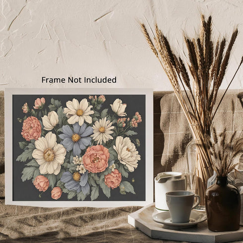 Posterizer 1 pcs- Pretty, Wild, purple, white and red flowers-Floral Botanical Art- Gift for Men Women Entrepreneur Teens-Decor for Home & Office-...