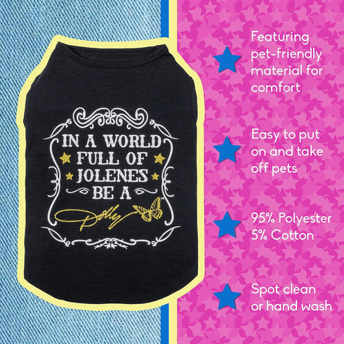 Doggy Parton Black Be A Dolly Tee - XXL...