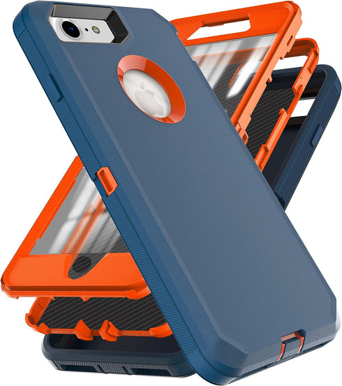 YmhxcY for iPhone SE Case 2022/2020,iPhone 8/7 with Built in Screen Protector Drop Proof 3-Layer Durable Cover/Shockproof Armor Drop Protection Ca...