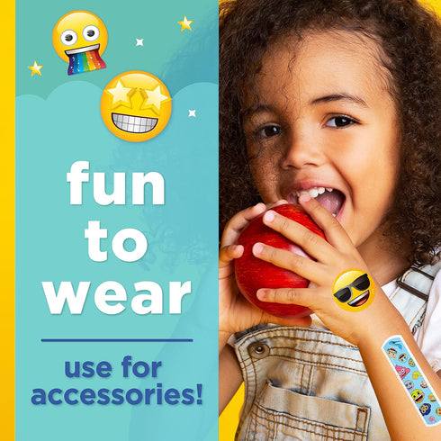 Emoji Kids Assorted Bandages, 100 ct | Wear Like Stickers, Super Fun Designs, Adhesive Bandages for Minor Cuts, Scrapes, Burns. Easter Basket Stuf...