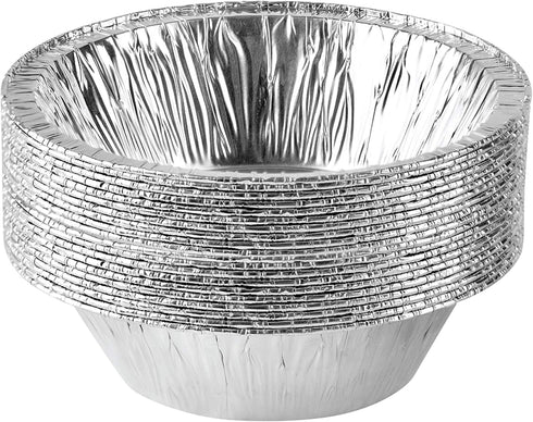 PLASTICPRO 6'' Inch Round Tin Foil Cake Pans Disposable Aluminum, Freezer & Oven Safe - For Baking, Cooking, Storage, Roasting, & Reheating, Pack ...