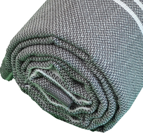 Bersuse Towels Anatolia XL Beach Blanket Throw Blanket Turkish Towel 100% Cotton Extra-Large Quick-Dry Lightweight Premium Peshtemal Towel - 61x82...