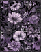 Posterizer 1 pcs-black background and purple flowers-chic wall art-Floral & Botanical Art-Abstract & Modern Art-Decor for Home & Office- UNFRAMED ...