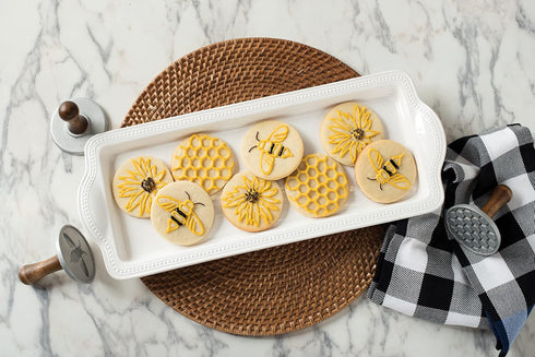 Nordic Ware 01250 Honeybee Cast Cookie Stamps...