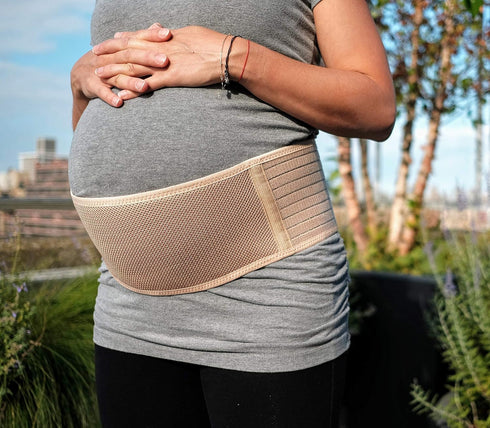 Jill & Joey Maternity Belt - Belly Band for Pregnant Women - Back Brace & Belly Support - Pregnancy Must-Have - Back Pain Relief (Beige, Medium)...