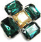 Linpeng Multi-Purpose Flower Shape Acrylic Jewel Stone Pin Brooch-FSBR-12-Green, Green...