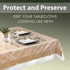 Elaine Karen Clear Plastic Table Cover Protector 100% Waterproof Table Protector Crystal Clear Plastic Tablecloth Cover for Dining Table Heavy Dut...