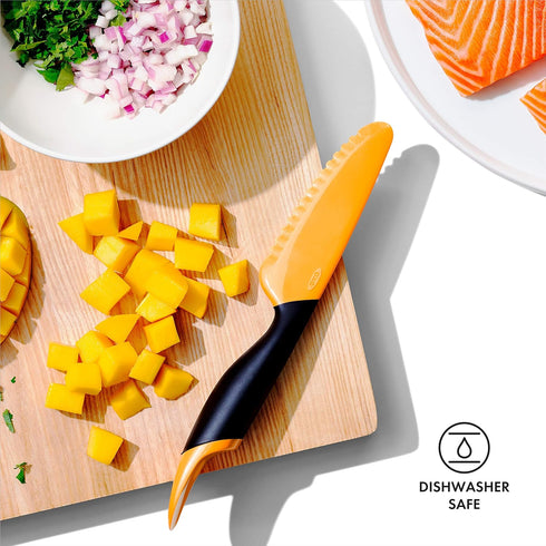 OXO Good Grips Mango Slicer with Scoop,Orange 1 x 1.5 x 7"...