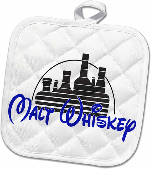 3D Rose Malt Whiskey- Pot Holder, 8 x 8...