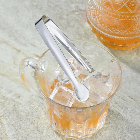 6PCS Mini Small Tiny Tongs, 4.25Inch Stainless Steel Small Tongs for Serving Food, Durable Kitchen Metal Tongs for Ice, Salad, Toaster, Desserts, ...