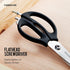 Farberware 4 in 1 Multipurpose Stainless Steel Kitchen Scissors with Blade Cover, Black...