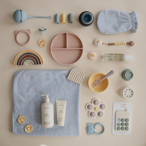 mushie Silicone Suction Plate | BPA-Free Non-Slip Design (Blush)...