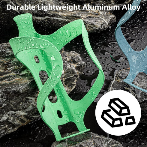 ROCKBROS Bike Water Bottle Cage Holder Lightweight Alloy Aluminum Bicycle Water Bottle Holder Cages Secure Hold Brackets green...