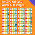 CVCC & CCVC Flip Charts, 40 Words Builder Phonic Games Freestanding Flip Chart Manipulative Spelling Toy Educational Learning Tool for Student Tea...