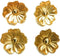 Shiny Flower Gold Buttons Set - Polished Flower 3D Buttons - for Dresses, Jacket,Sport Coats Coats and Suits 4 Buttons 1-3/8'' (Available in 3 Siz...