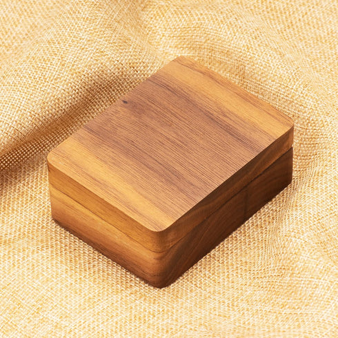 Real Black Walnut Wooden Cufflinks Box,Small Vintage Tie Clip Display Storage Case...
