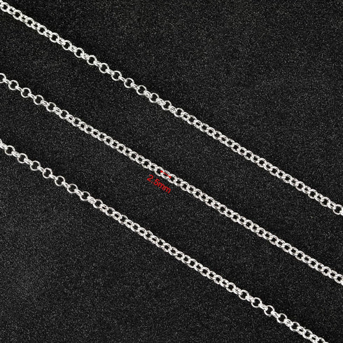 UMAOKANG 10 Meters Silver Chain for Jewelry Making Silver Plated Solid Brass Jewelry Chains Bulk for Women Necklace Bracelet DIY Jewelry Supplies...