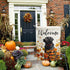 Floral Black Lab Garden Flag Large Fall House Flag 28x40 Double Sided Orange Wildflower Labrador Dog Yard Flags for Outside Autumn Lawn Flags Welc...