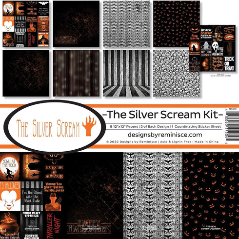 Reminisce The Silver Scream Scrapbook Collection Kit Paper Crafts, Multi Colored, 12-x-12-inch...