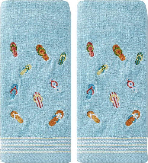 SKL Home Flips & Flops Hand Towel Set, Small, 2 Count...