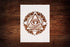 Reusable Third Eye & Pyramid Chakra Stencil 8.5" x 11" - Custom, Spiritual Design for Yoga and Meditation Crafts...
