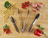 IMUSA USA Woodlook 9" Stainless Steel Locking Food Tongs-for Cooking, Grilling, and Barbecue's, 9"...