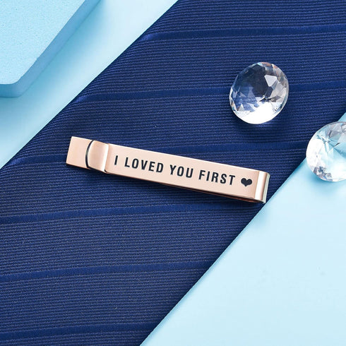 Father of the Bride and Groom Gifts - Wedding Tie Clips for Groomsmen From the Bride - Stainless Steel Tie Bars...