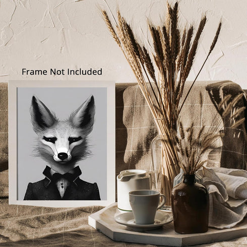 Posterizer 1 pcs- gothic themed fox-Gothic Art-Art for Animal Lovers- Living Room Bedroom Decor- unframed wall art...