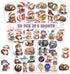 Pack 50 PCS Otter Stickers Cute Bank Beaver Animal Vinyl Decals Waterproof Label Decoration Water Bottles Bumpers Skateboard Guitar Phone Case Ite...