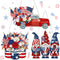 Memorywuu 3 Pcs 4th of July Diamond Art Kits Patriotic Diamond Painting Hanging Door Sign DIY Memorial Day Diamond Wall Decor Gnome Diamond Art Ad...
